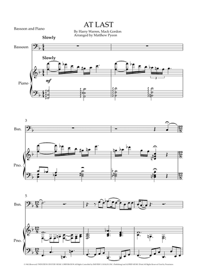 At Last (arr. Matthew pyeon)