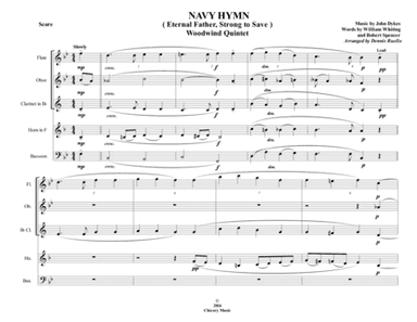 Navy Hymn (Eternal Father, Strong to Save) - Woodwind Quintet - Intermediate (arr. Dennis Ruello)