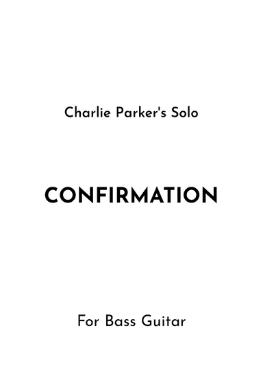 Confirmation (arr. Jireh J.)
