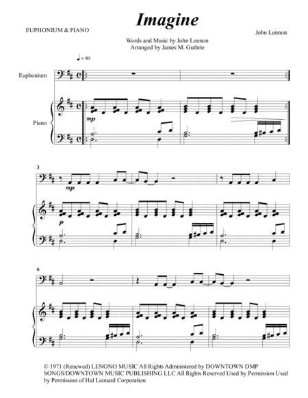 Imagine (arr. James M. Guthrie, ASCAP)