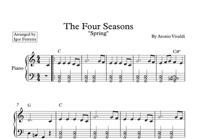 The Four Seasons - Spring - Allegro 1 (arr. Igor Ferreira)
