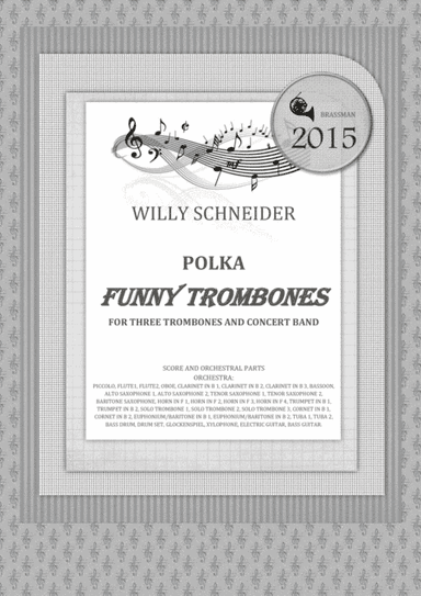 FUNNY TROMBONES - polka for three trombones and concert band (arr. Igor Zugrov For Concert Band)