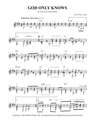 God Only Knows (arr. Kevin J. Cope)