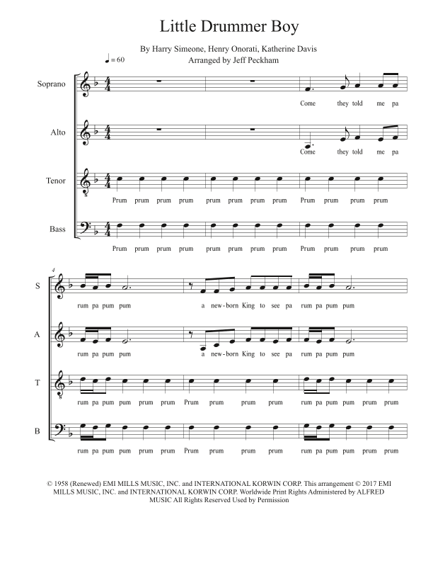 The Little Drummer Boy (arr. Jeff Peckham)