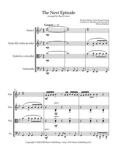 The Next Episode (arr. Sherry Lewis)