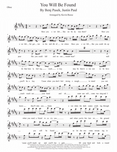 You Will Be Found (arr. Kevin Busse)
