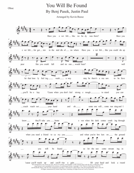 You Will Be Found (arr. Kevin Busse)