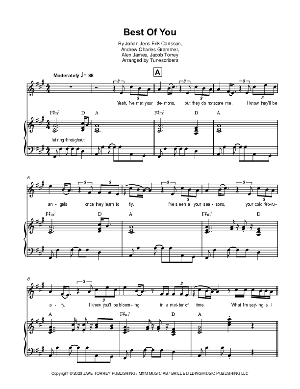 Best Of You (arr. Tunescribers)