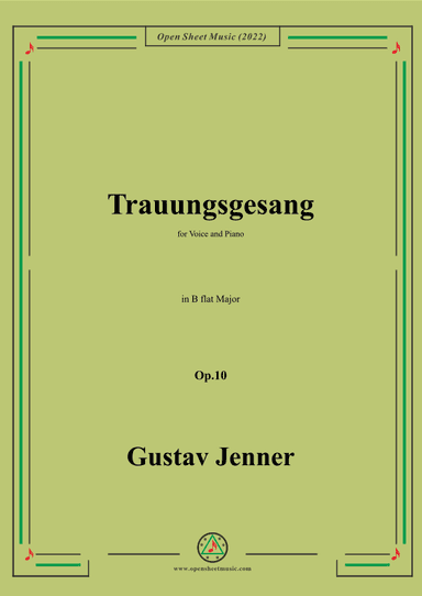 Jenner-Trauungsgesang,in B flat Major,Op.10 (arr. OSM Press)