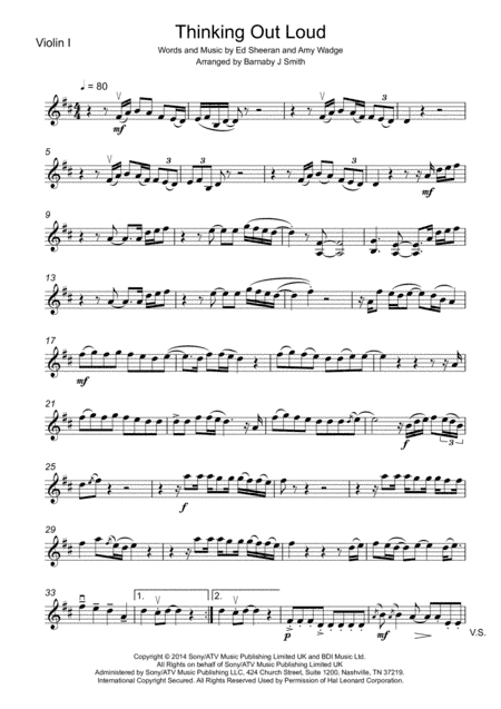 Thinking Out Loud (arr. Barnaby J Smith)
