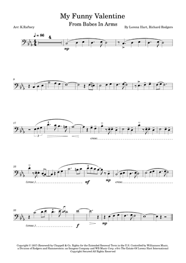 My Funny Valentine (arr. Kyle Raftery)