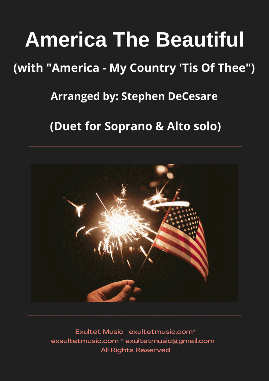 America The Beautiful (with "America - My Country 'Tis Of Thee") (Duet for Soprano and Alto solo) (arr. Stephen DeCesare)