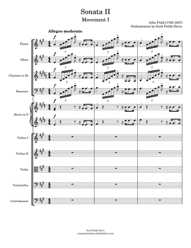 John Field, Sonata II (Movement I) arranged for orchestra by Scott Fields Davis (arr. Scott Fields Davis)