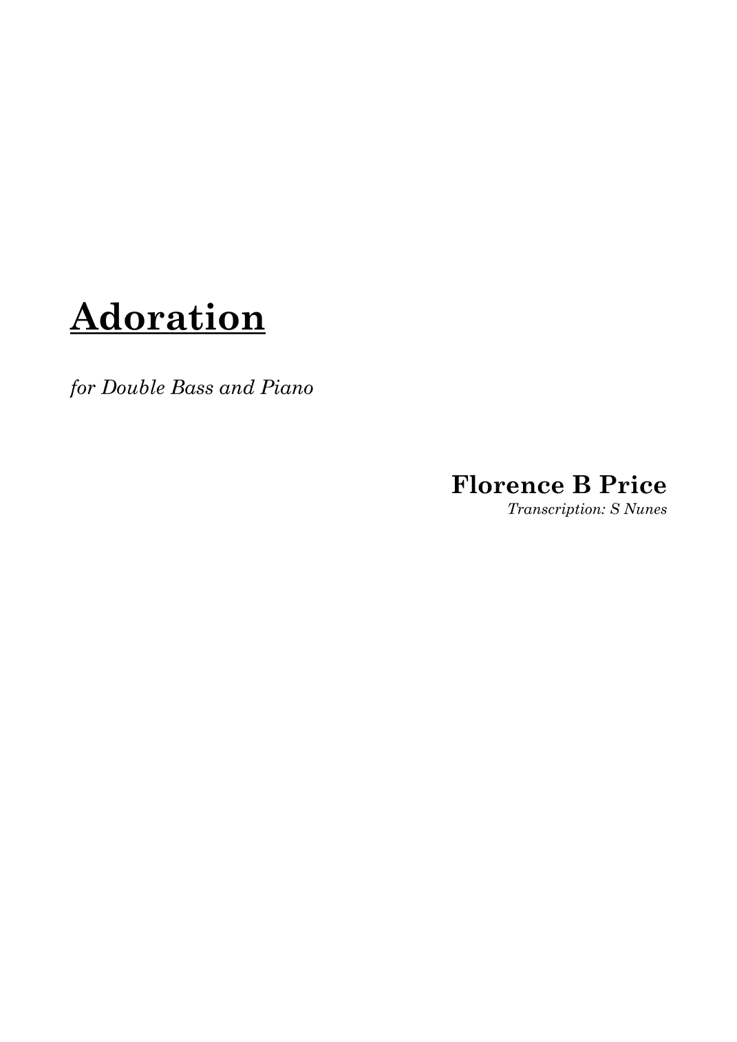 Adoration (arr. Steven Nunes)