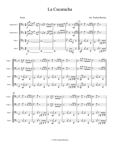 La Cucaracha - Tuba/Euphonium Quartet (arr. Norlan Bewley)