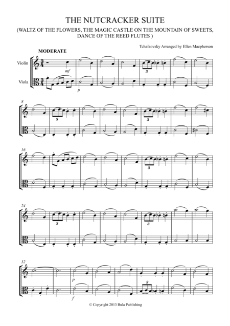 THE NUTCRACKER SUITE - VIOLIN & VIOLA DUET - (Waltz of the Flowers, The Magic Castle on the Mountain (arr. Ellen Macpherson)