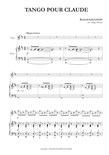 Tango Pour Claude (arr. Diego Marani)