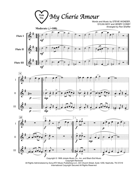 My Cherie Amour (arr. Ron Sheffer)