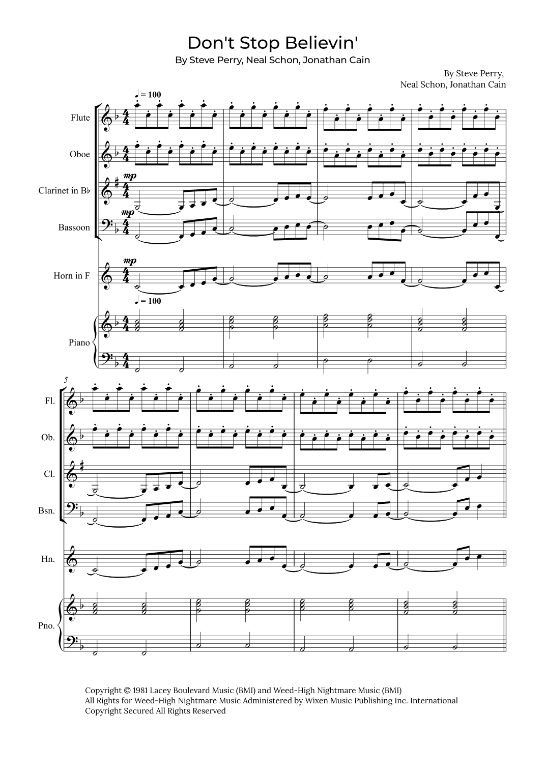 Don't Stop Believin' (arr. Alex Nunes Rodrigues)