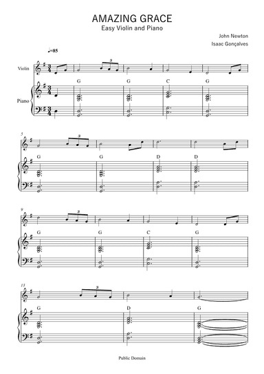 Amazing Grace (arr. Isaac Gonçalves)