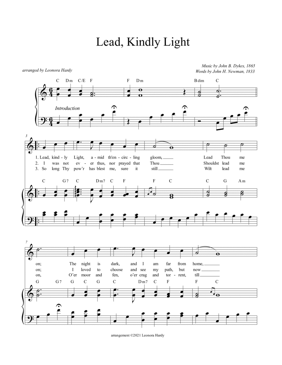 Lead, Kindly Light (arr. Leonora Hardy)