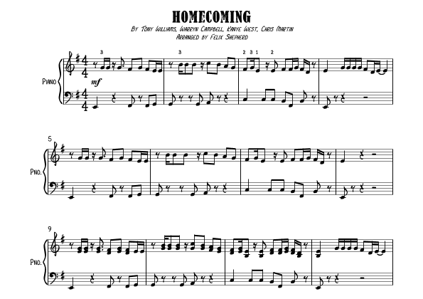 Homecoming (arr. Felix Shepherd)