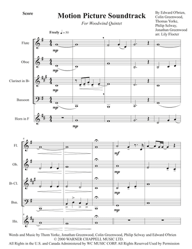 Motion Picture Soundtrack (arr. Lily Floeter)