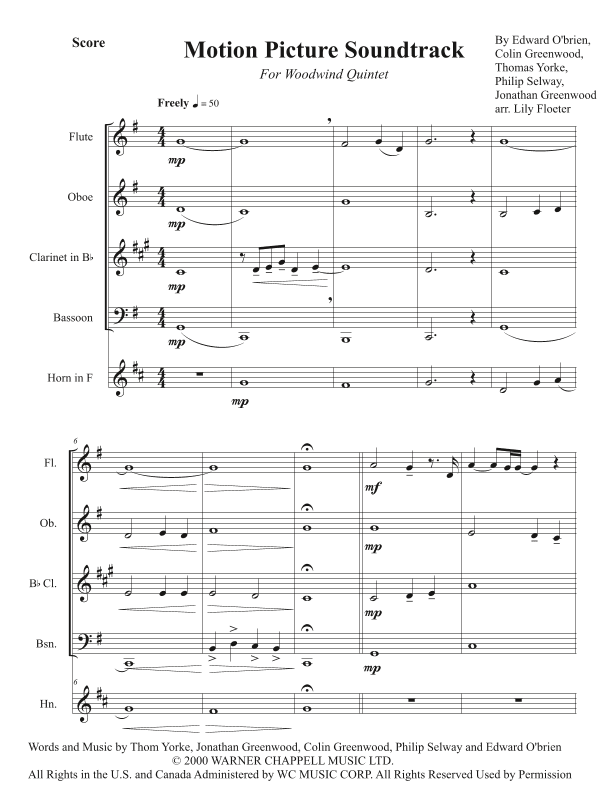 Motion Picture Soundtrack (arr. Lily Floeter)