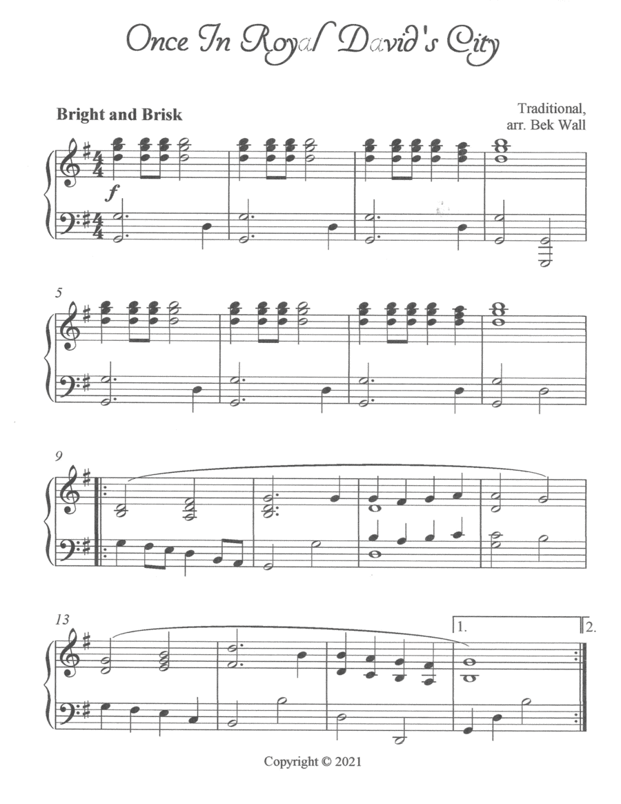 Once in Royal David's City (arr. Rebekah Wall)