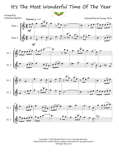 The Most Wonderful Time Of The Year (arr. Catherine Quinlan)