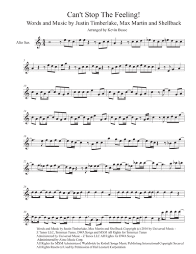 Can't Stop The Feeling  from TROLLS (arr. Kevin Busse)