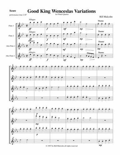 Good King Wenceslas Variations (arr. All Malcolm)