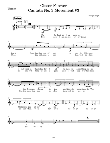 Cantata No.3 movement #3(Orchestra and Choir) Closer Forever