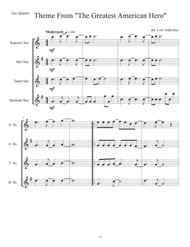 Theme From "The Greatest American Hero" (arr. Lori Ardovino)