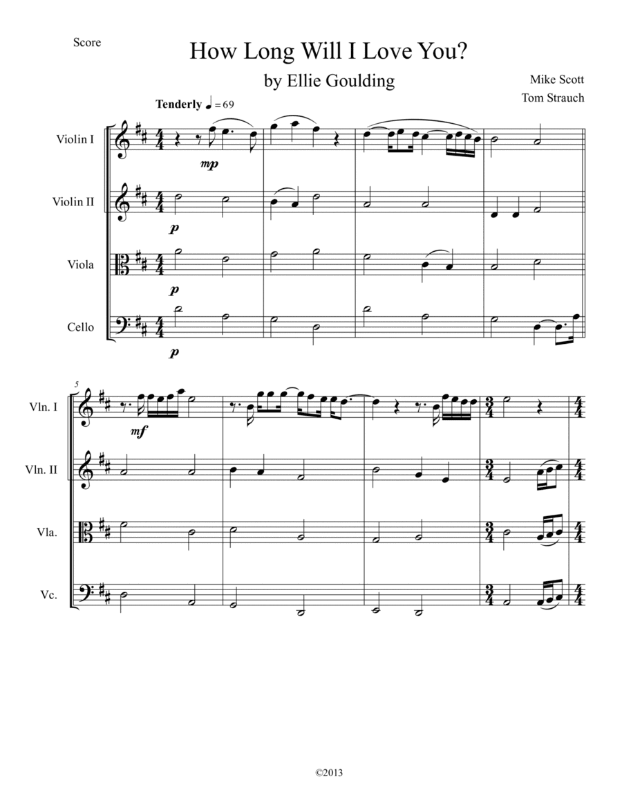 How Long Will I Love You (arr. Tom Strauch)