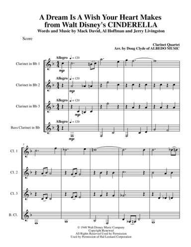 A Dream Is A Wish Your Heart Makes (arr. Doug Clyde)