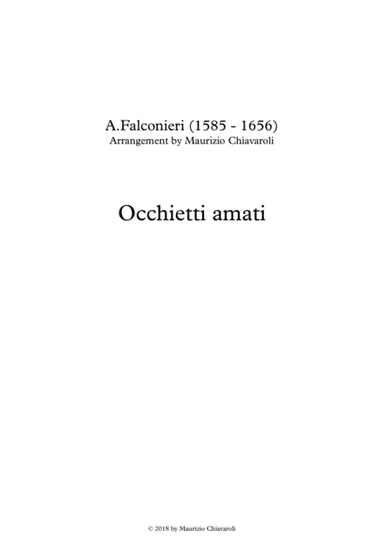 Occhietti amati (arr. Maurizio Chiavaroli)