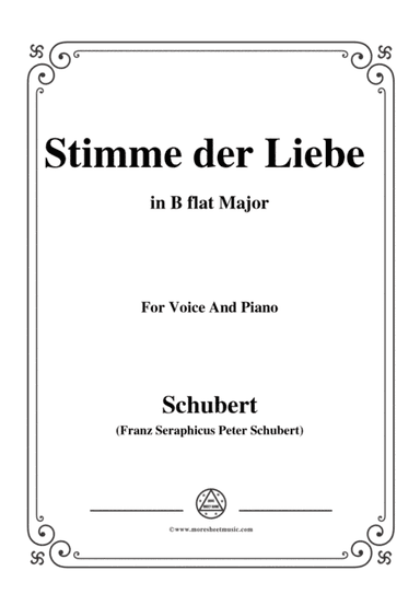 Schubert-Stimme der Liebe,D.418,in B flat Major,for voice and piano (arr. MSM)