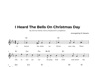 I Heard The Bells On Christmas Day (Key of E-Flat Major) (arr. R. Salvario)