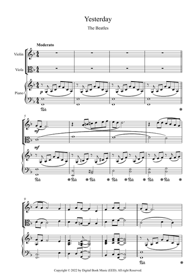 Yesterday (arr. Digital Book Music)