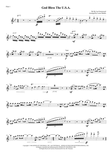 God Bless The Usa (arr. Lucas Waldin)