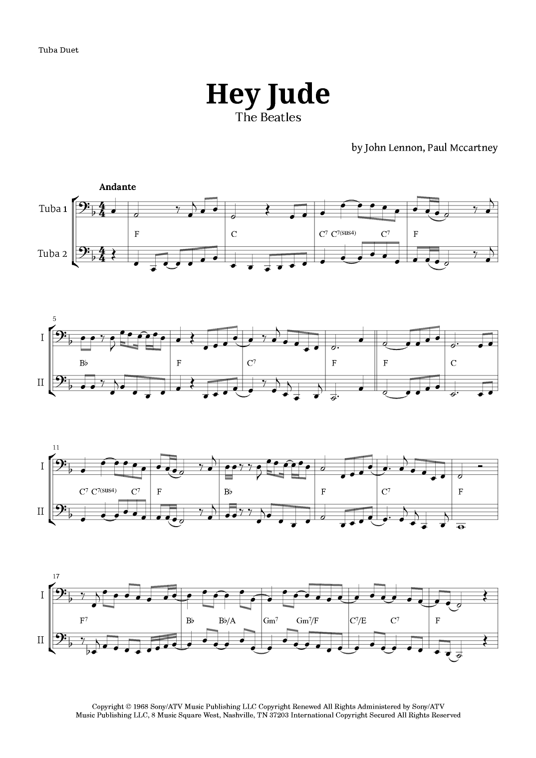 Hey Jude (arr. Langanho)