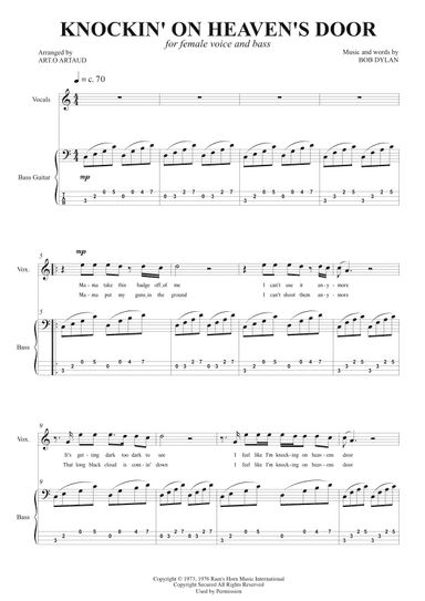 Knockin' On Heaven's Door (arr. Art.o Artaud)