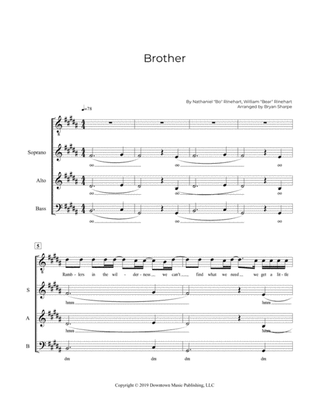 Brother (arr. Bryan Sharpe)