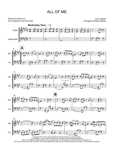 All Of Me (arr. Etelka Nyilasi)