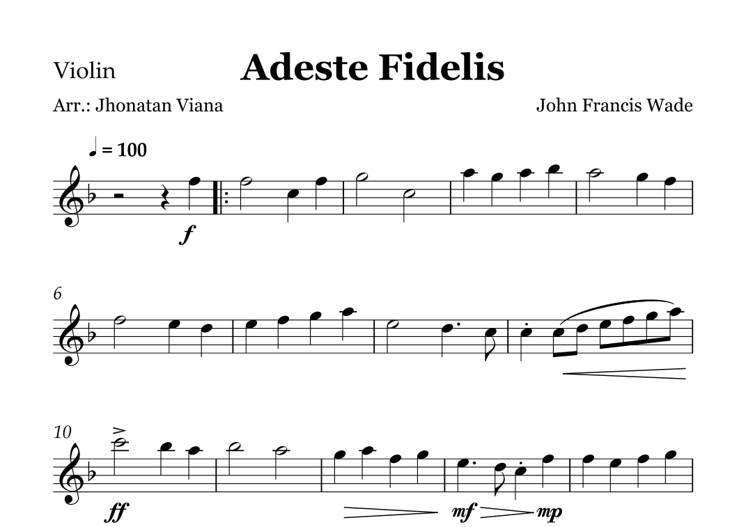 Adeste Fidelis (arr. Jhonatan Lucio Viana)