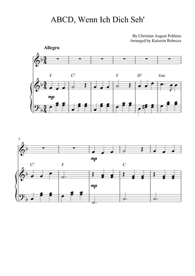 ABCD, Wenn Ich Dich Seh' (arr. Kaiserin Rebecca)