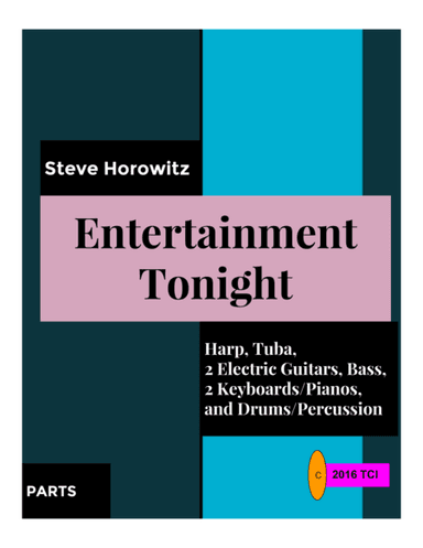 Entertainment Tonight, for Harp and 7 Players-PARTS
