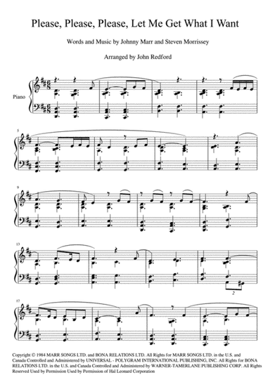 Please, Please, Please, Let Me Get What I Want (arr. John Redford)