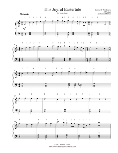 This Joyful Eastertide - for easy piano (arr. Samuel Stokes)